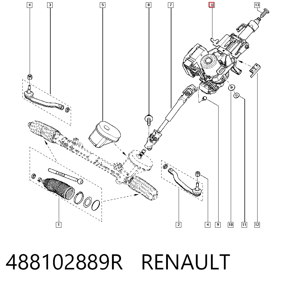  Columna dirección Renault Megane 3