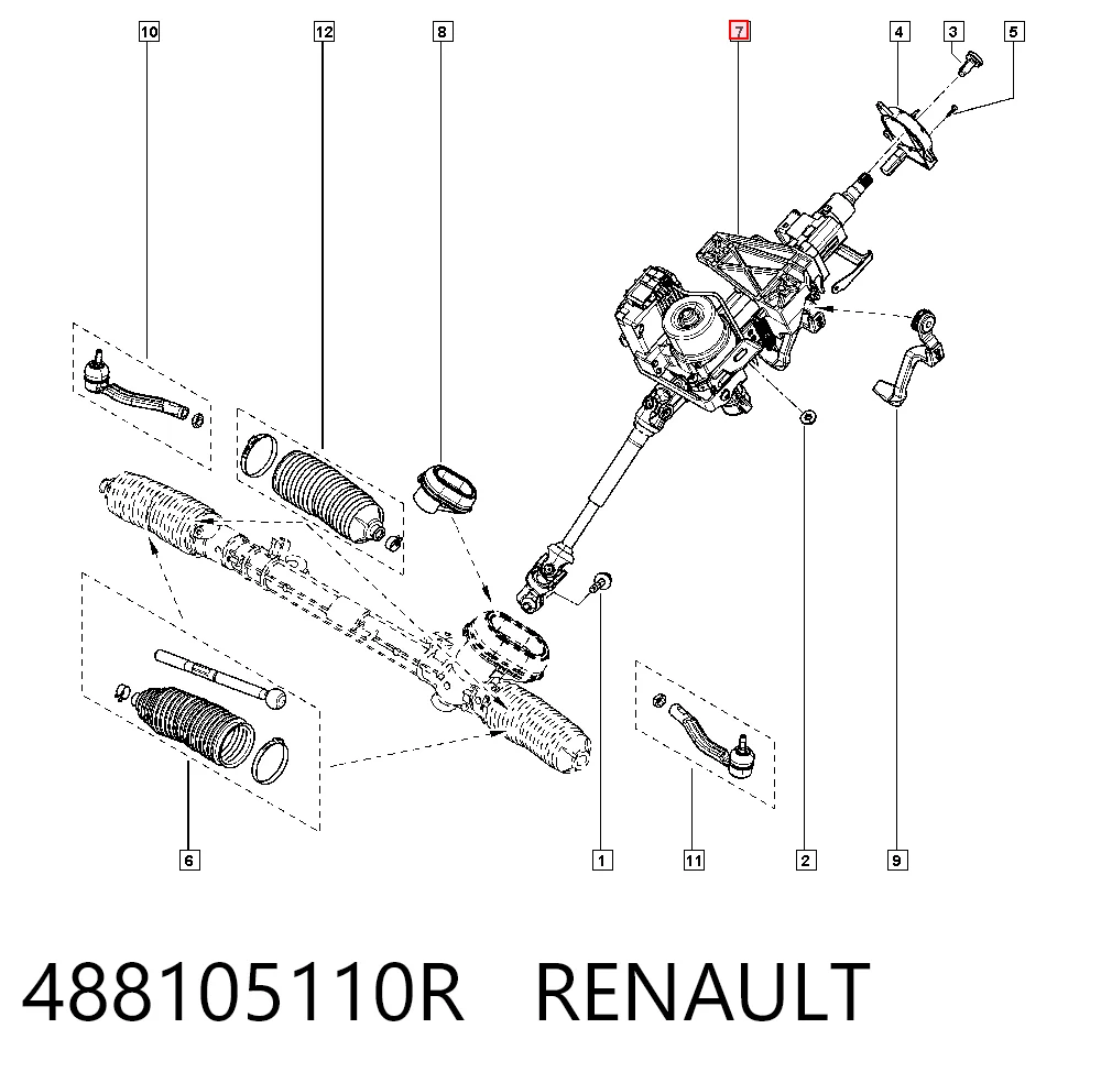 Columna de dirección Renault Clio IV hatchback (BH) (2012 - 2021) precio, desde 87,94 EUR