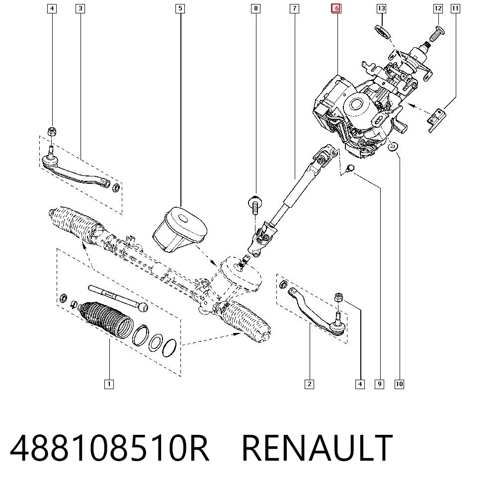 Comprar Columna de dirección Renault Scenic III JZ0, JZ1 a bajo precio
