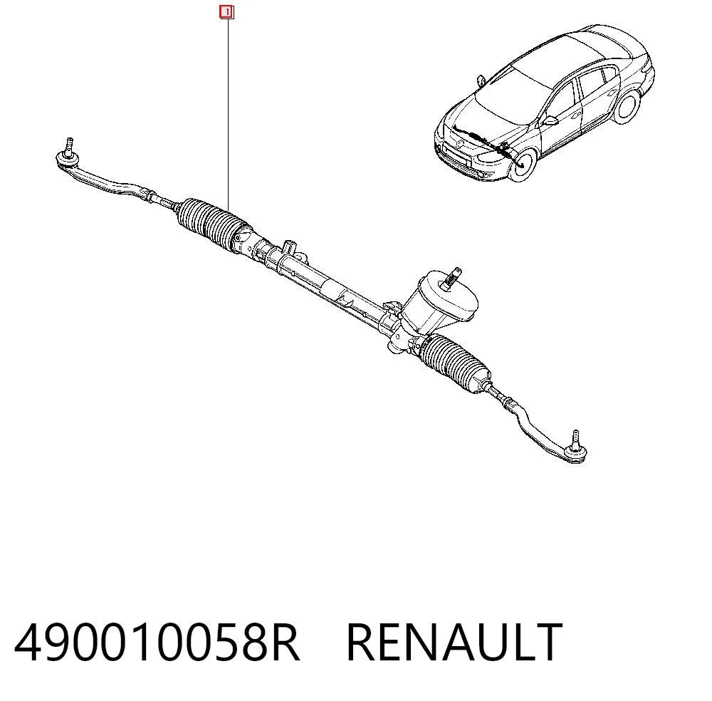 490010058R Renault (RVI) Cremallera caja de direccion