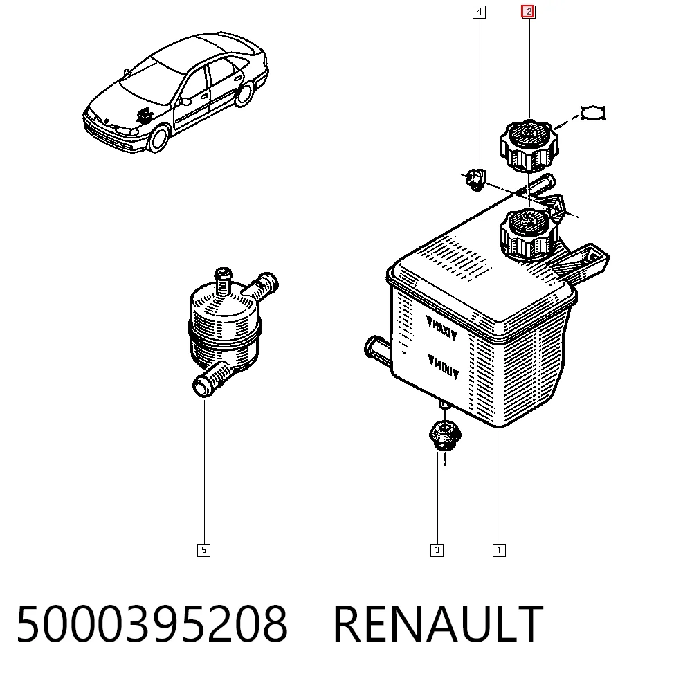 Tapa de depósito de agua Renault 21 familiar comprar en España