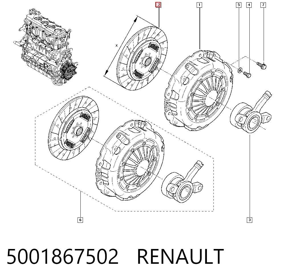 Kit de embrague 5001867502 RENAULT
