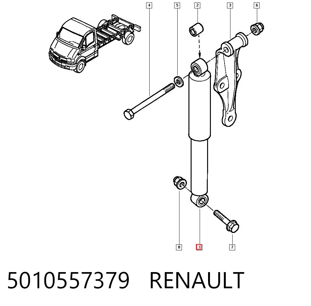 Amortiguador delantero Renault Trucks Mascott 