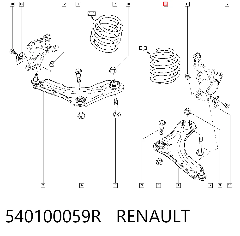 Comprar Muelles delantero Megane III DZ0, DZ1