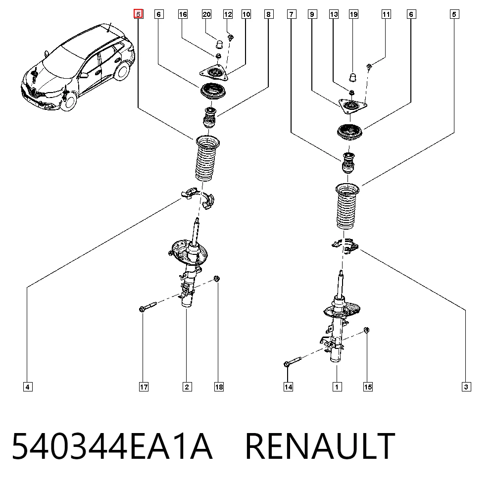 Comprar RK54034 Raiso Fuelle, amortiguador delantero