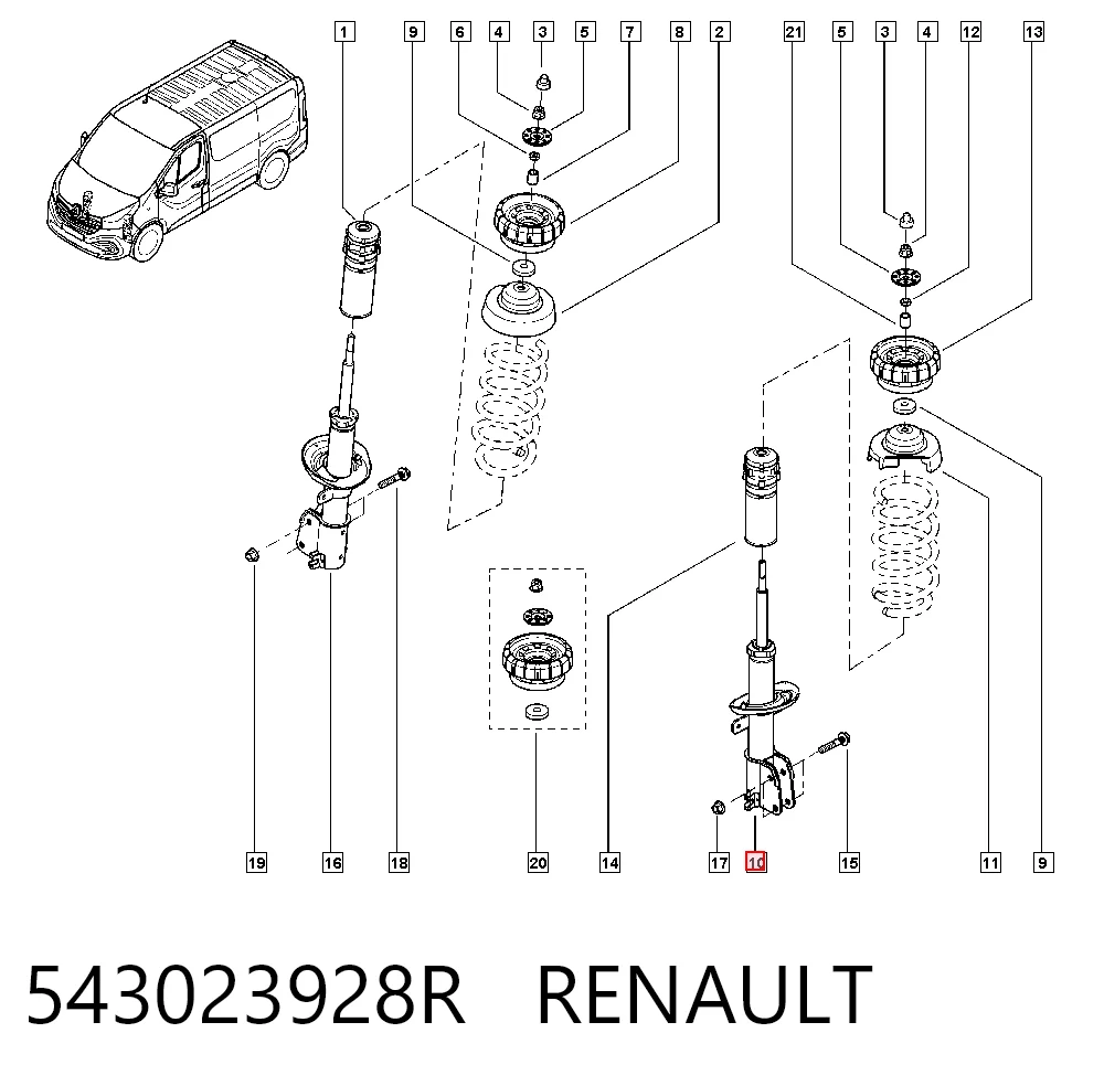  Amortiguador Renault Trafic 3