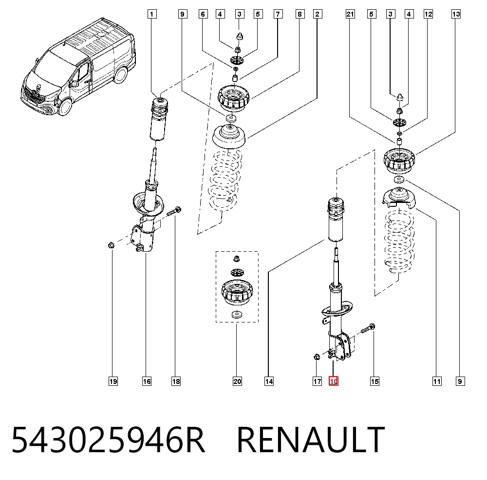 Comprar Amortiguador delantero Trafic III EG