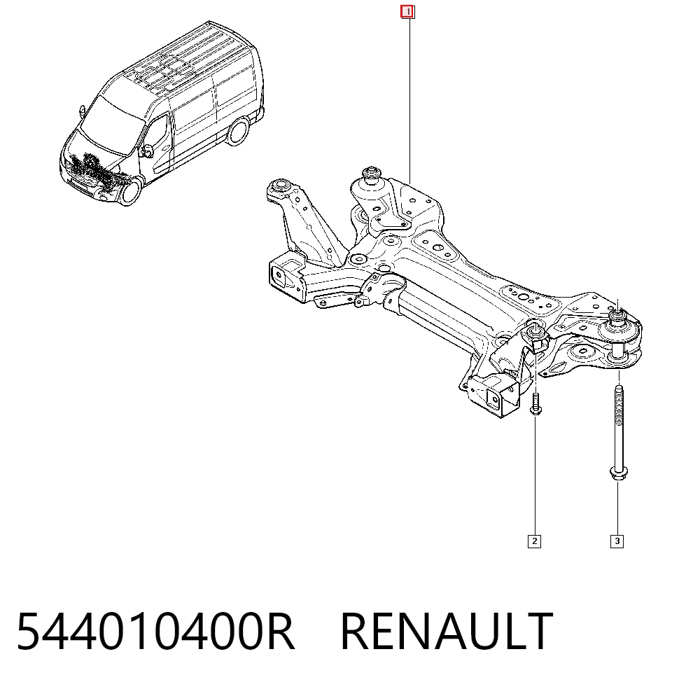 Subchasis delantero para Renault Master III FV