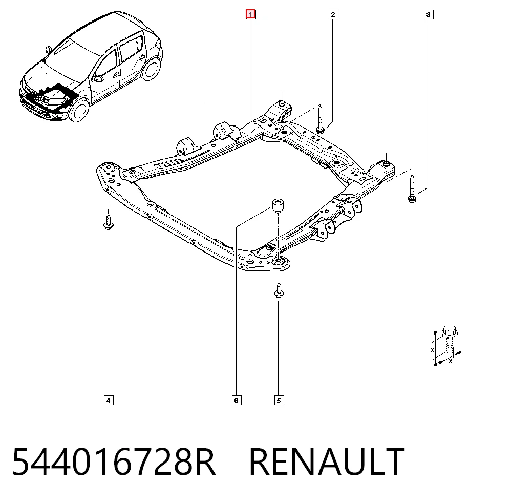 Cuna de motor Renault SANDERO II (2012-2026)