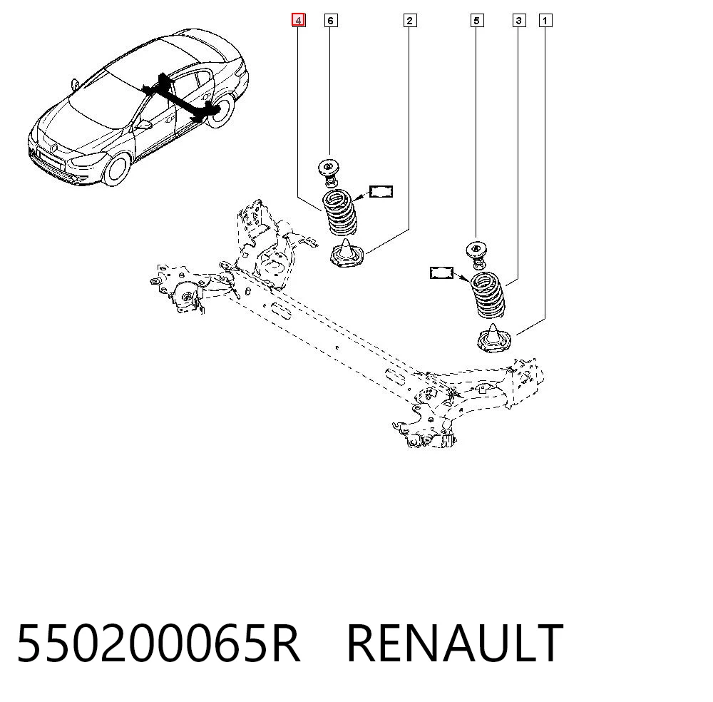 Muelle trasero Renault Fluence (2010-2026)