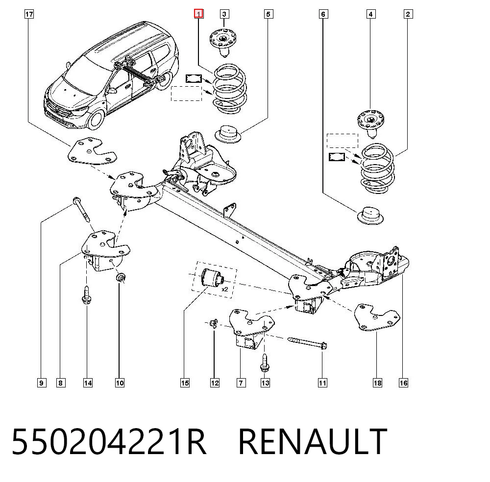 Muelle para Dacia Lodgy JS