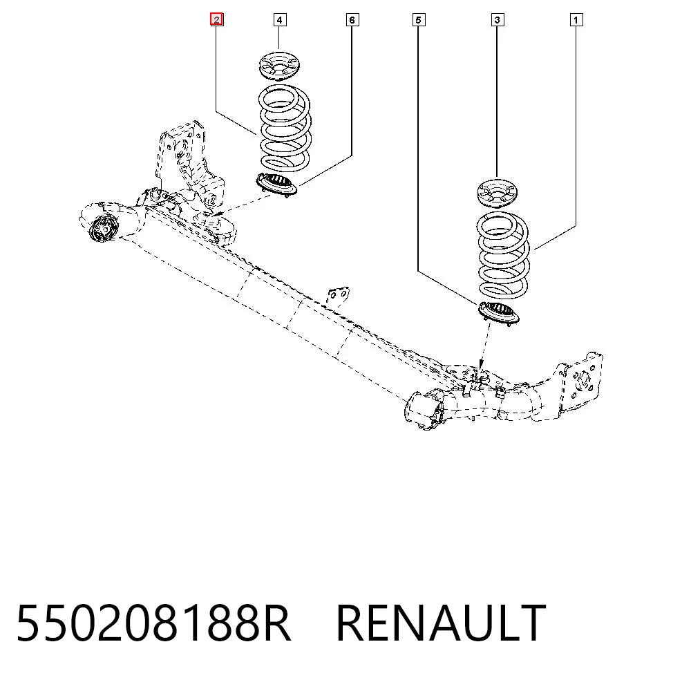 Muelle trasero 550208188R RENAULT