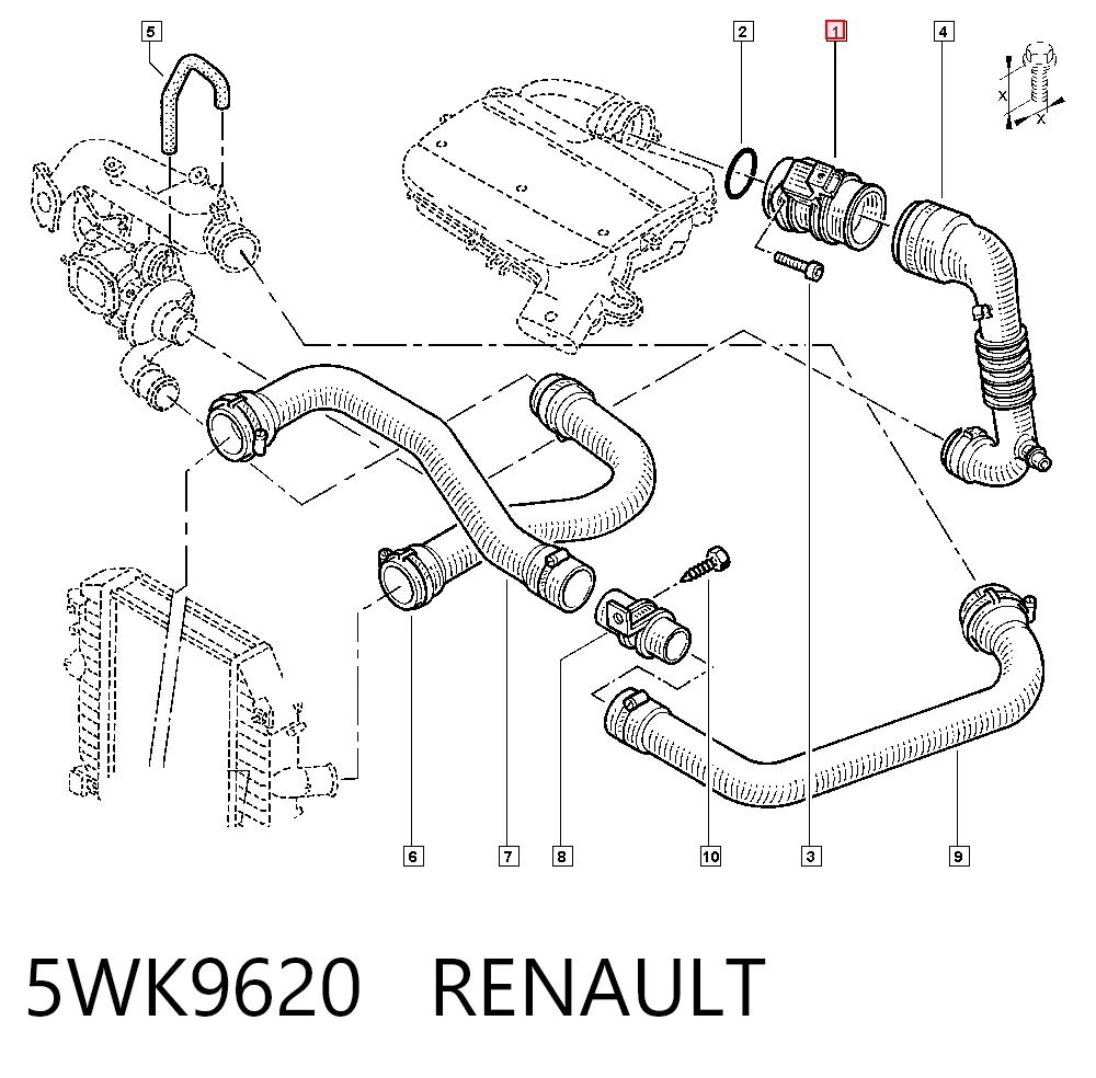 5WK9620 Renault (RVI) Sensor de flujo de aire