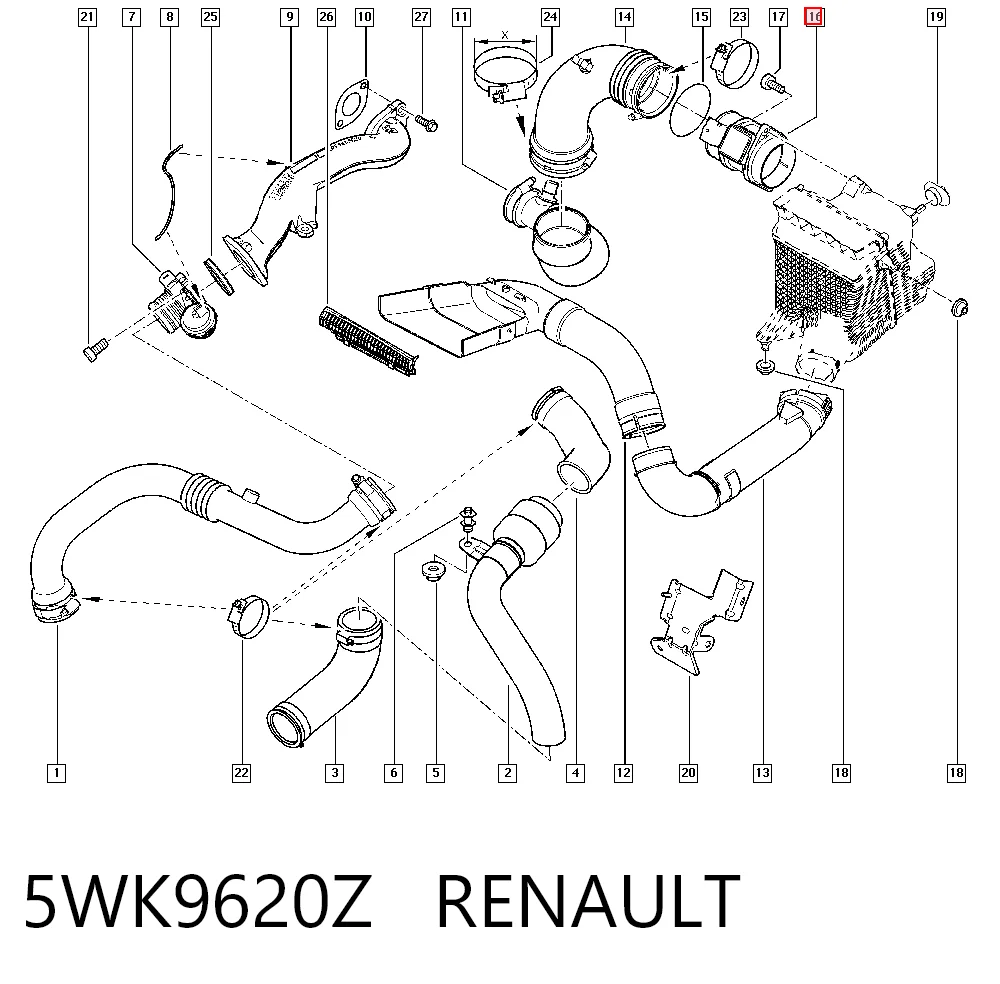 5WK9620Z Renault (RVI) Sensor de flujo de aire