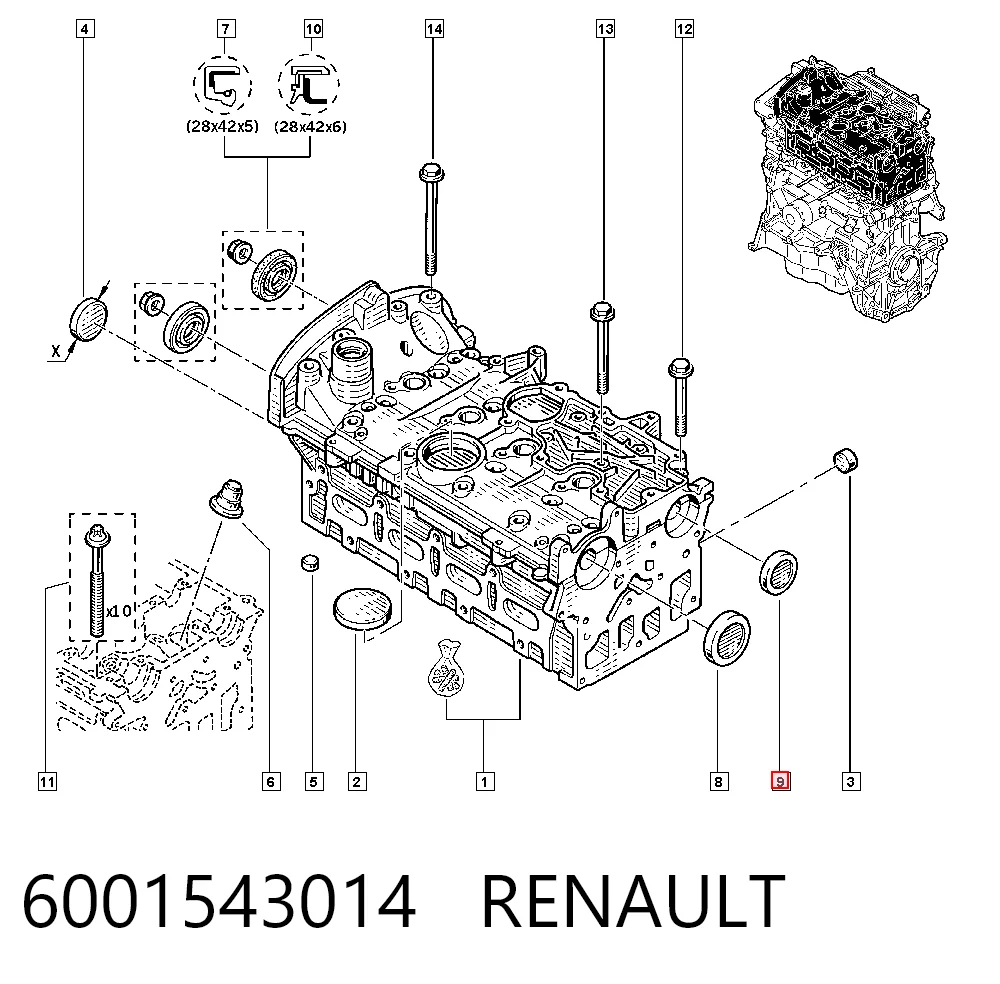 Comprar Tapon culata Megane I BA0, BA1