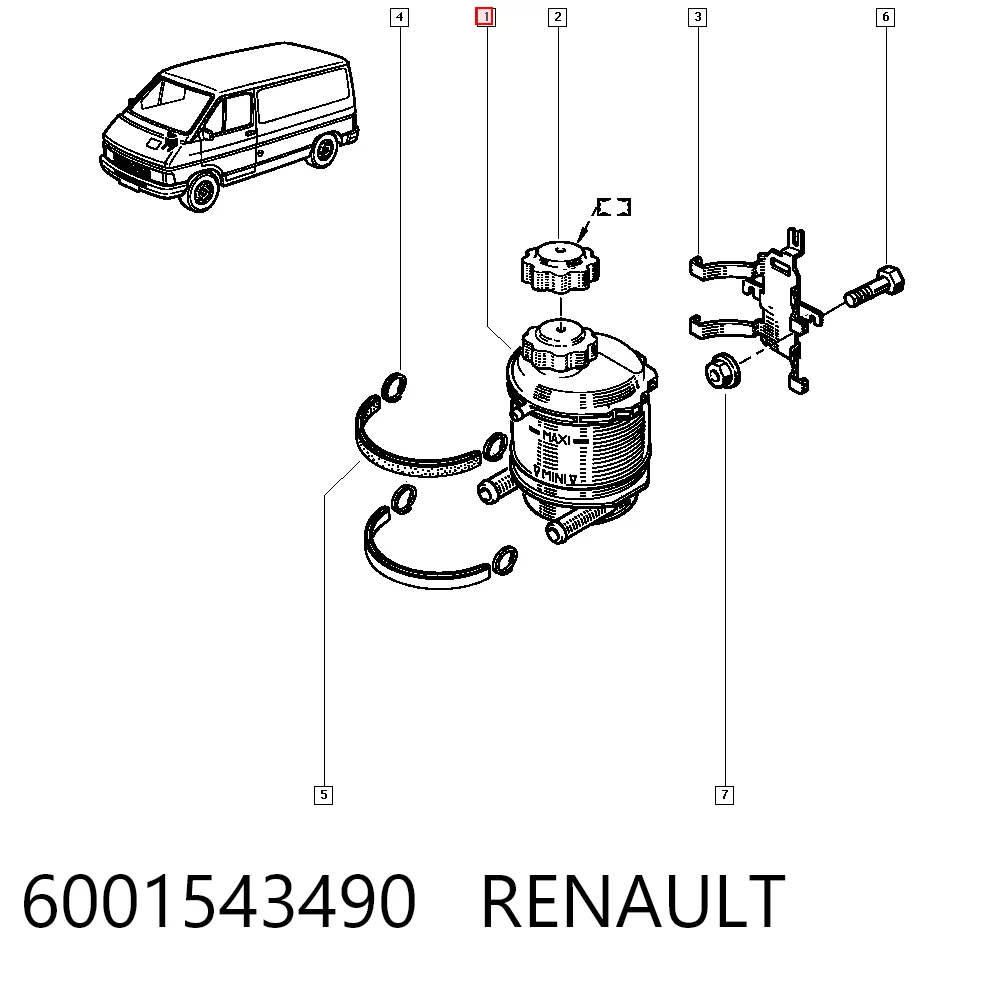 Vaso de expansión sistema de refrigeración Kangoo monovolumen (1998-2008) original desde 17,59 €