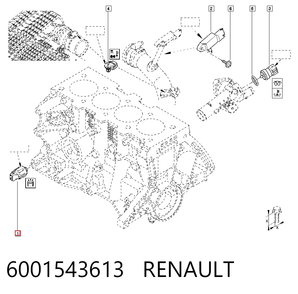 Sensor de detonación Renault LOGAN I (2015-2026)