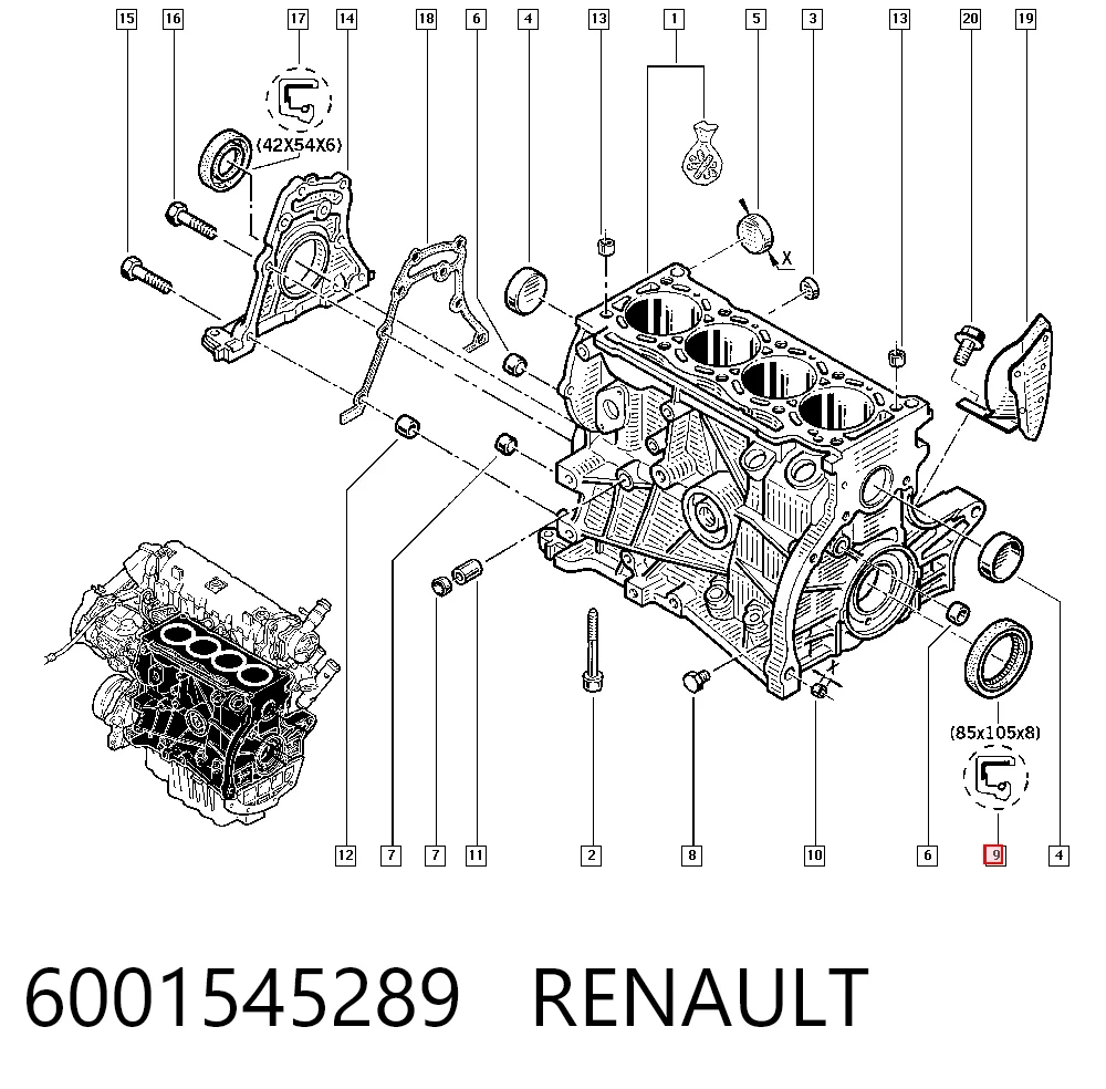 Retén del cigüeñal Volvo S40 I sedán (VS) (1995 - 2003) precio, desde 9,83 EUR