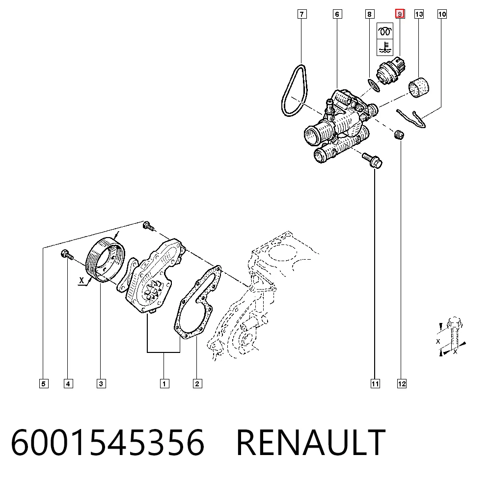 Sensor de temperatura del refrigerante Renault Scenic III desde 10,44 €