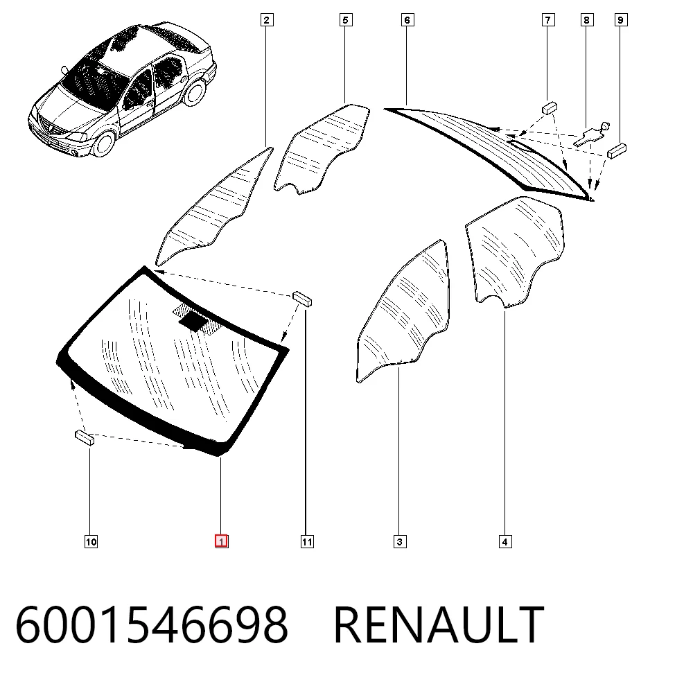 Comprar Parabrisas Dacia Logan I LS