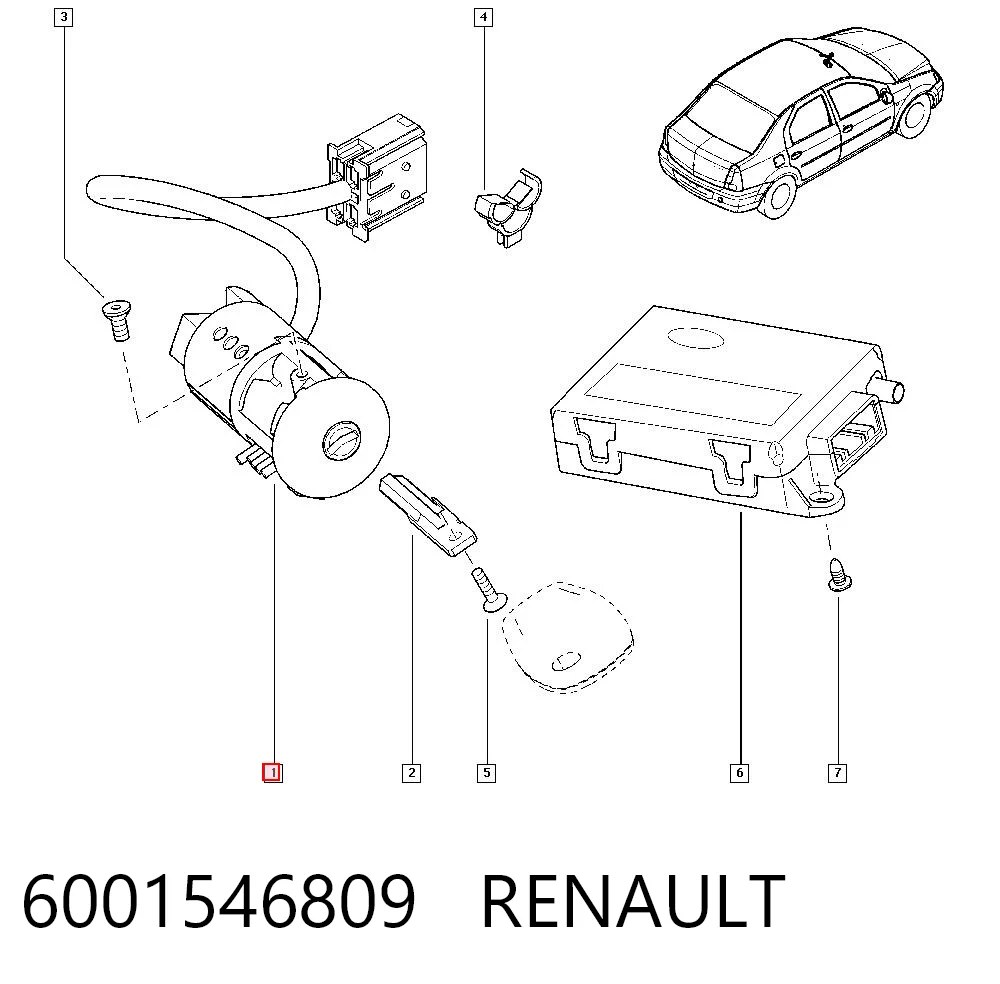 6001546809 Renault (RVI) Interruptor de encendido