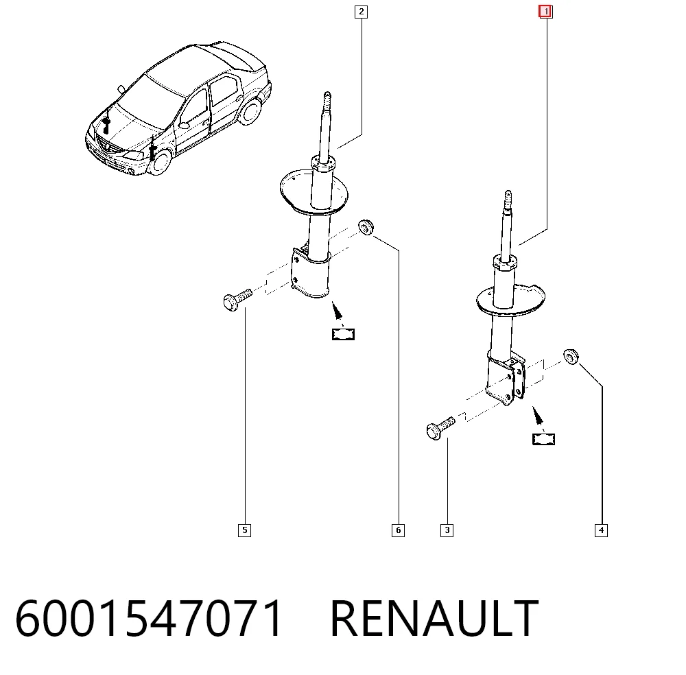 Amortiguadores Renault LOGAN I desde 48,62 €