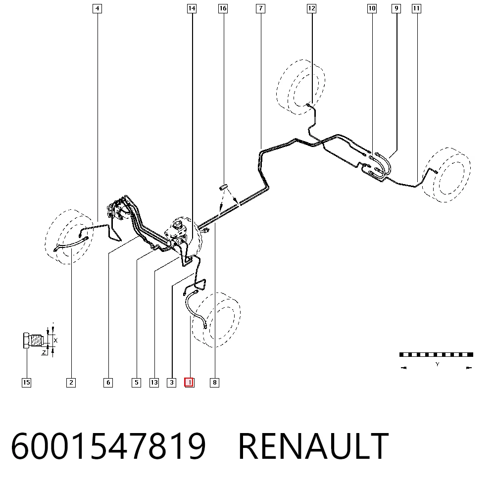 Latiguillos de freno delantero Dacia Logan I desde 9,79 €