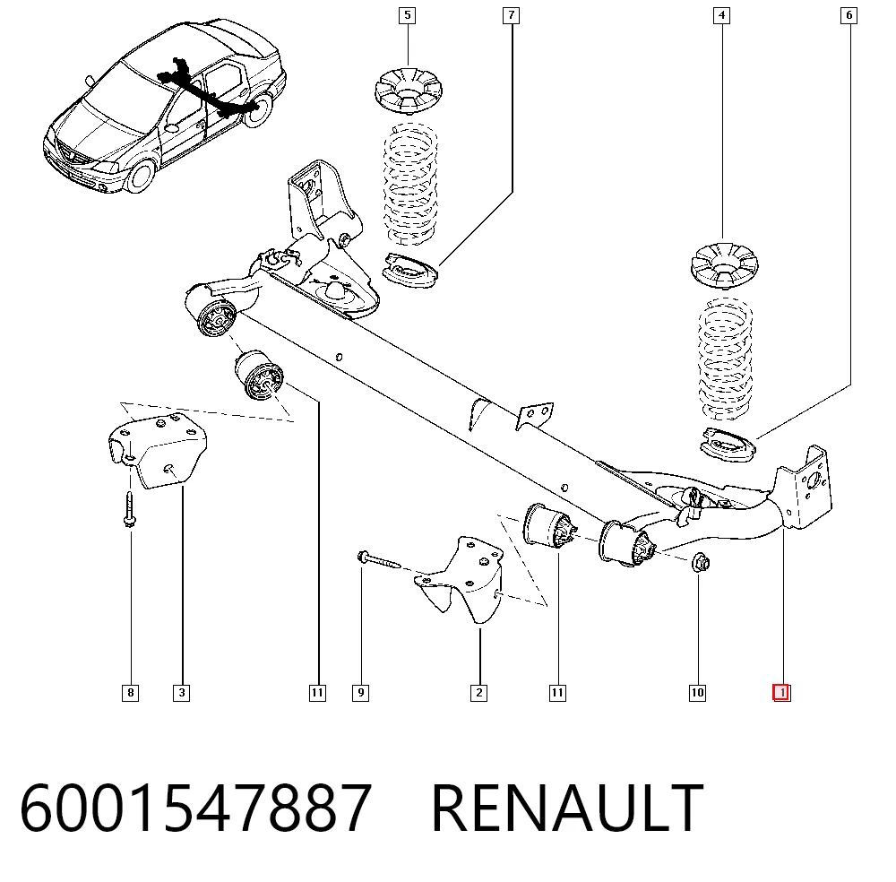 Comprar Puente trasero Dacia Logan I  MCV KS