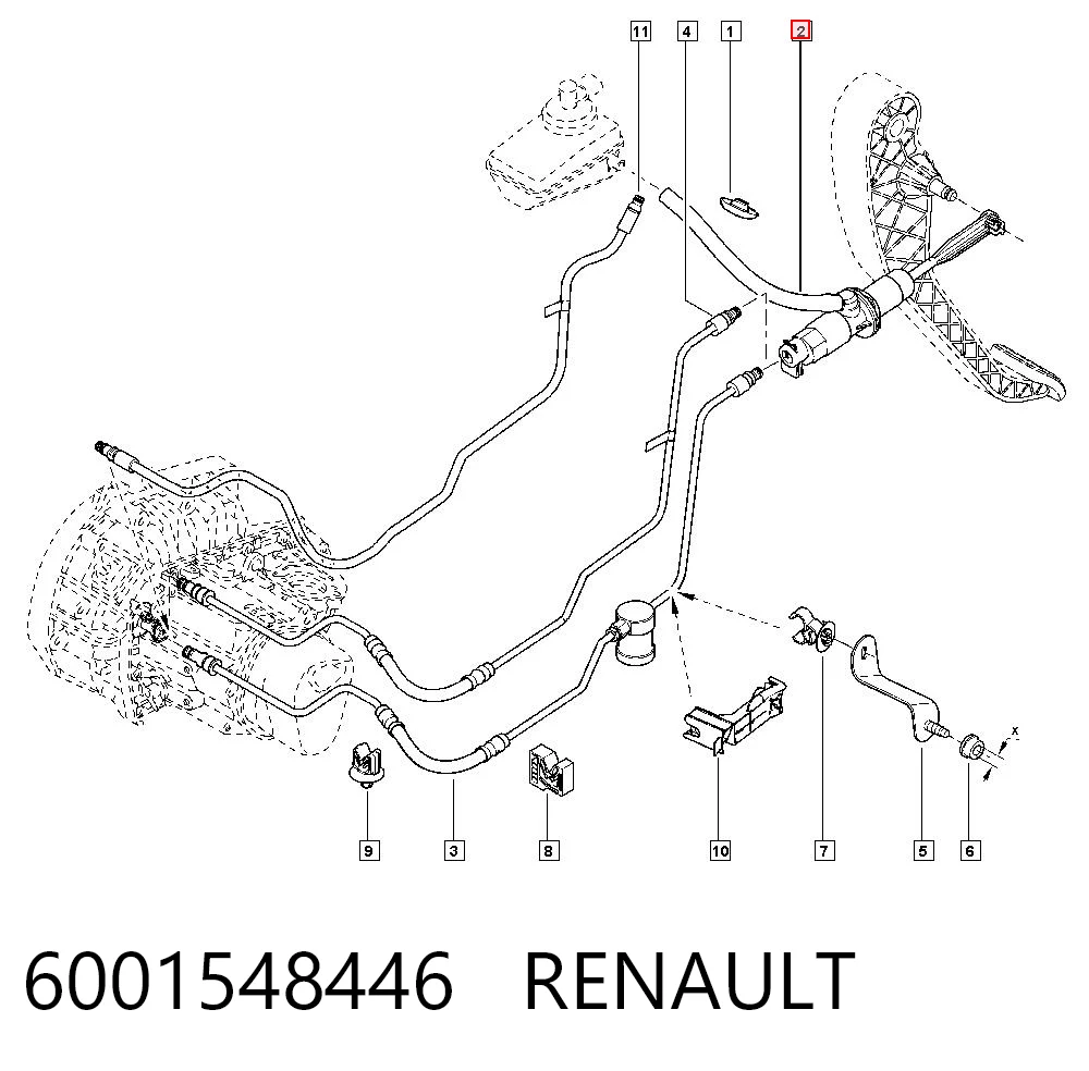 6001548446 Renault (RVI) Cilindro maestro de clutch