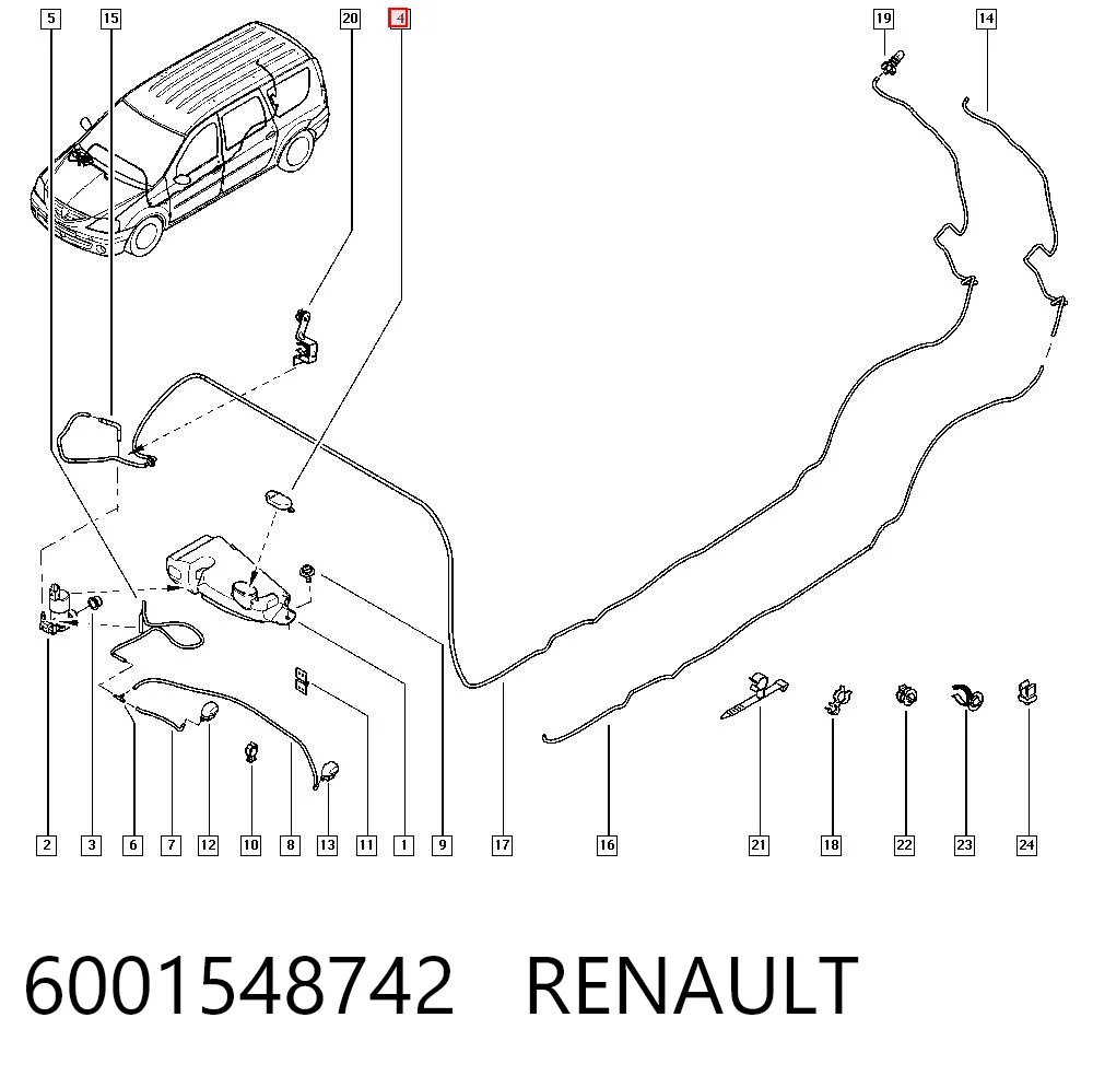 Comprar Tapa del depósito del limpiaparabrisas Dacia Sandero I BS0, 1 a bajo precio