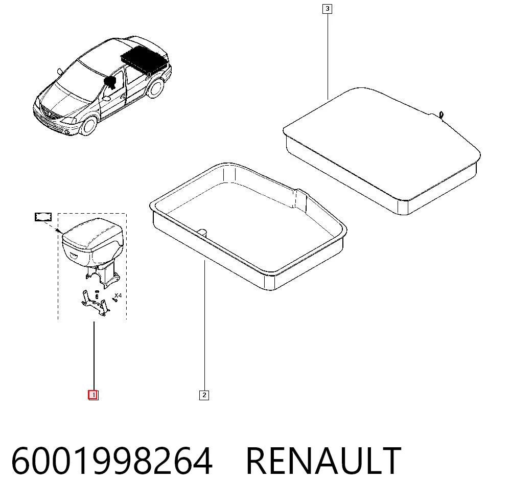 Comprar Apoyabrazos de la consola central Dacia Logan  LS a bajo precio