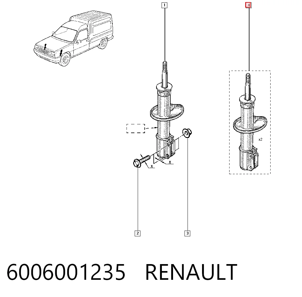 8671000852 Nissan/Infiniti Amortiguador frontal