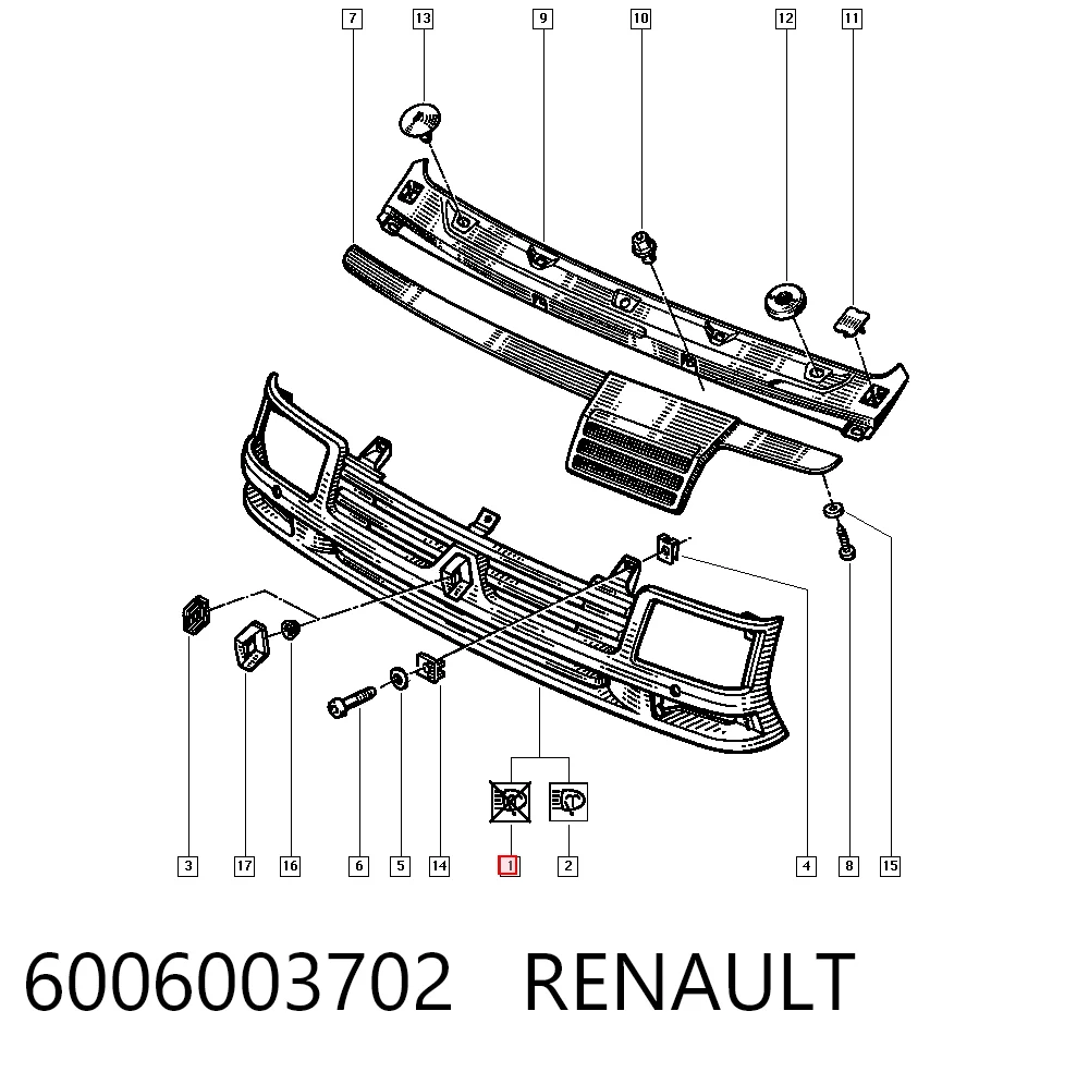 Calandra para Renault Trafic I TXW