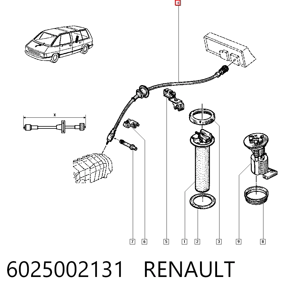 Comprar Cable del velocímetro Renault Espace II J63 a bajo precio