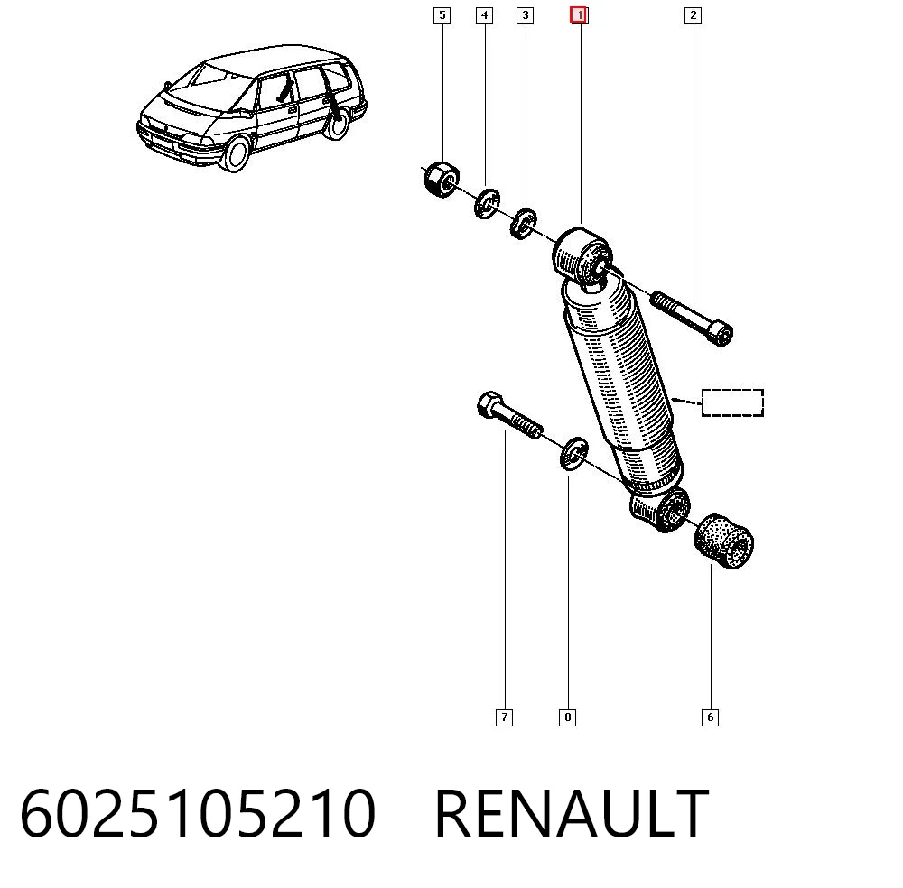Comprar Amortiguador trasero Renault Espace II J63 a bajo precio