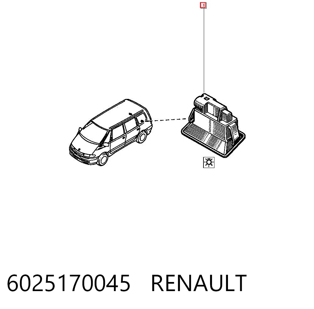 Comprar Luz de matrícula trasera Renault Espace III JE a bajo precio