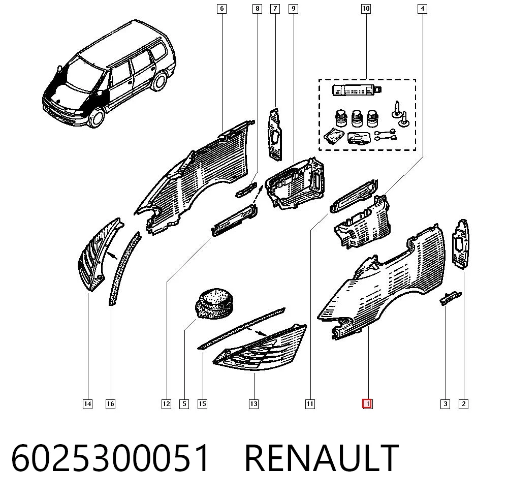 Comprar Aleta delantera izquierda Renault Espace III JE a bajo precio