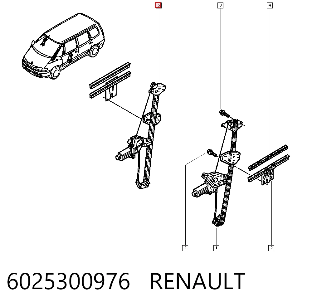  Mecanismo de elevalunas delantero derecha Renault Espace 3
