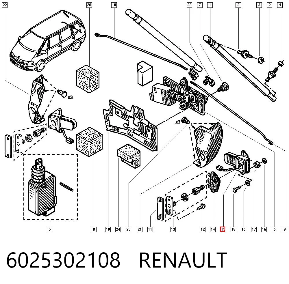 Comprar Cerradura de tapa de maletero Renault Espace III JE a bajo precio