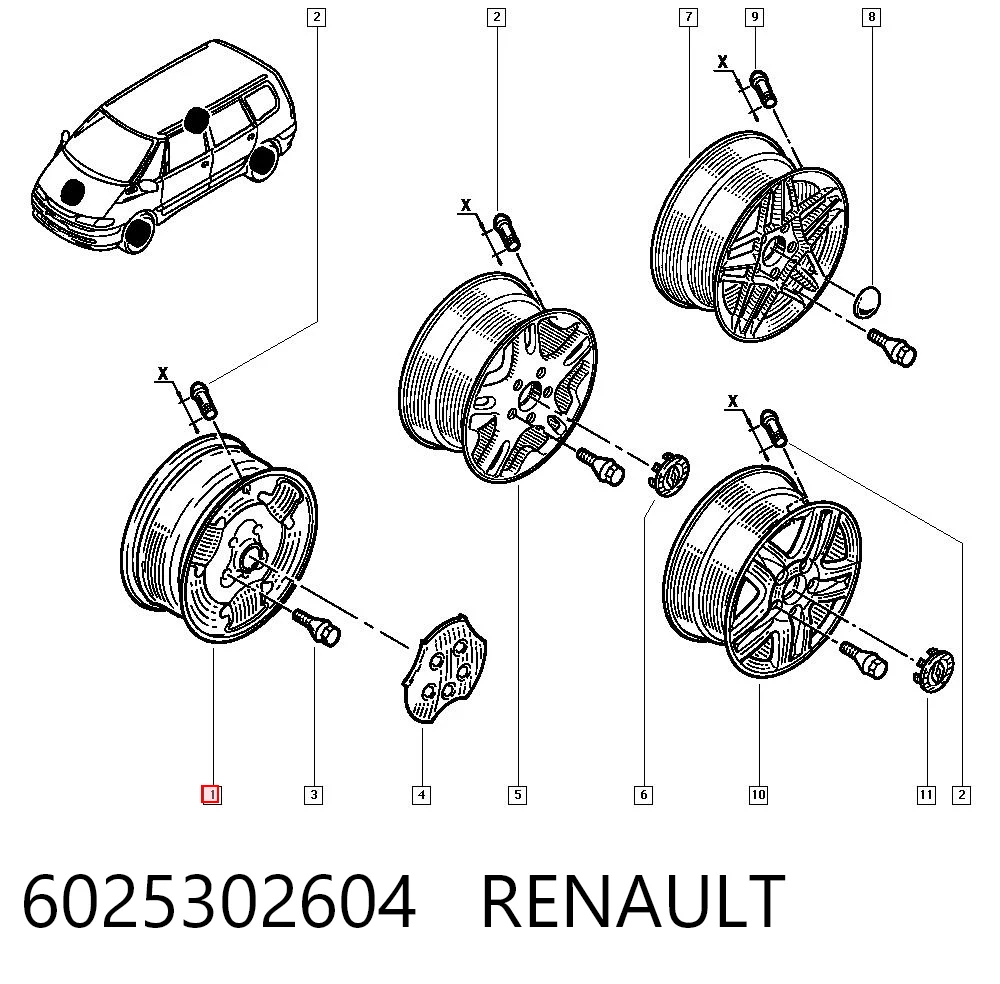 Comprar Llantas de aleación Renault Espace III JE a bajo precio