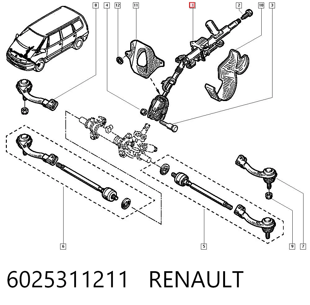 Comprar Columna de dirección Renault Espace III JE a bajo precio