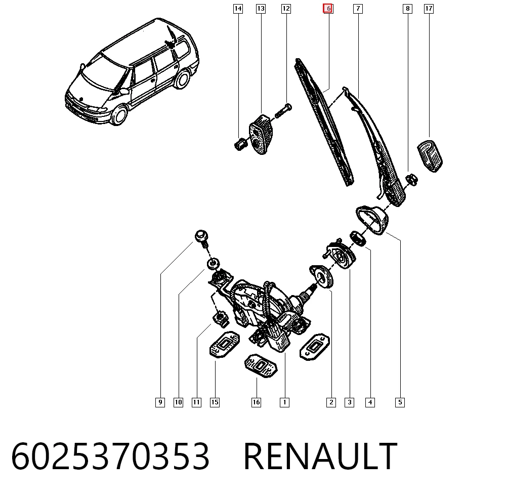  Limpiaparabrisas traseros Renault Trafic 3