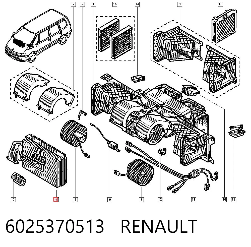 Comprar Evaporador de aire acondicionado Renault Espace III JE a bajo precio