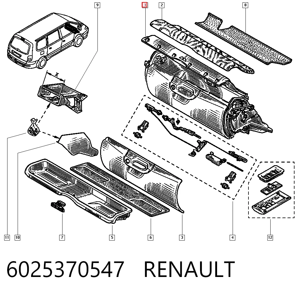 Comprar Guantera Renault Espace III JE a bajo precio