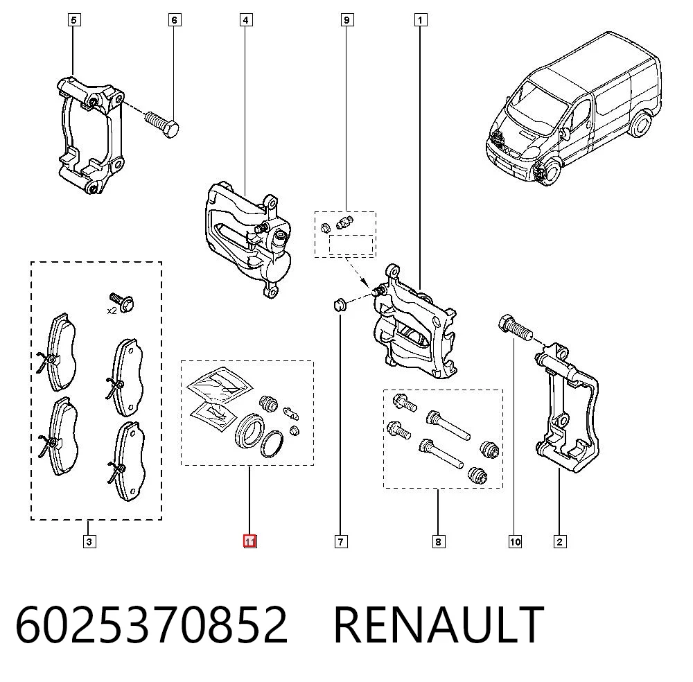 Kit de reparación de pinzas trasero Citroen C4  hatchback comprar en España
