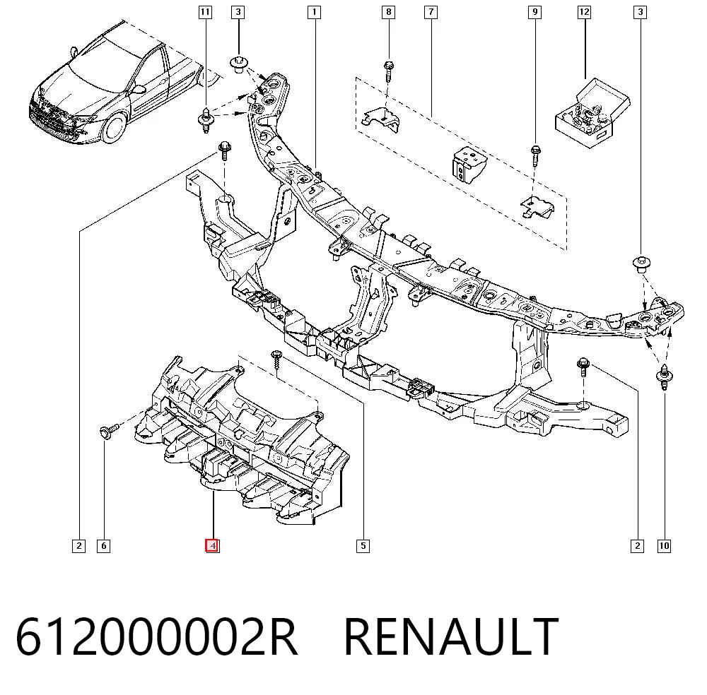 Comprar Soporte de parachoques delantero Renault Laguna III BT0, BT1 a bajo precio