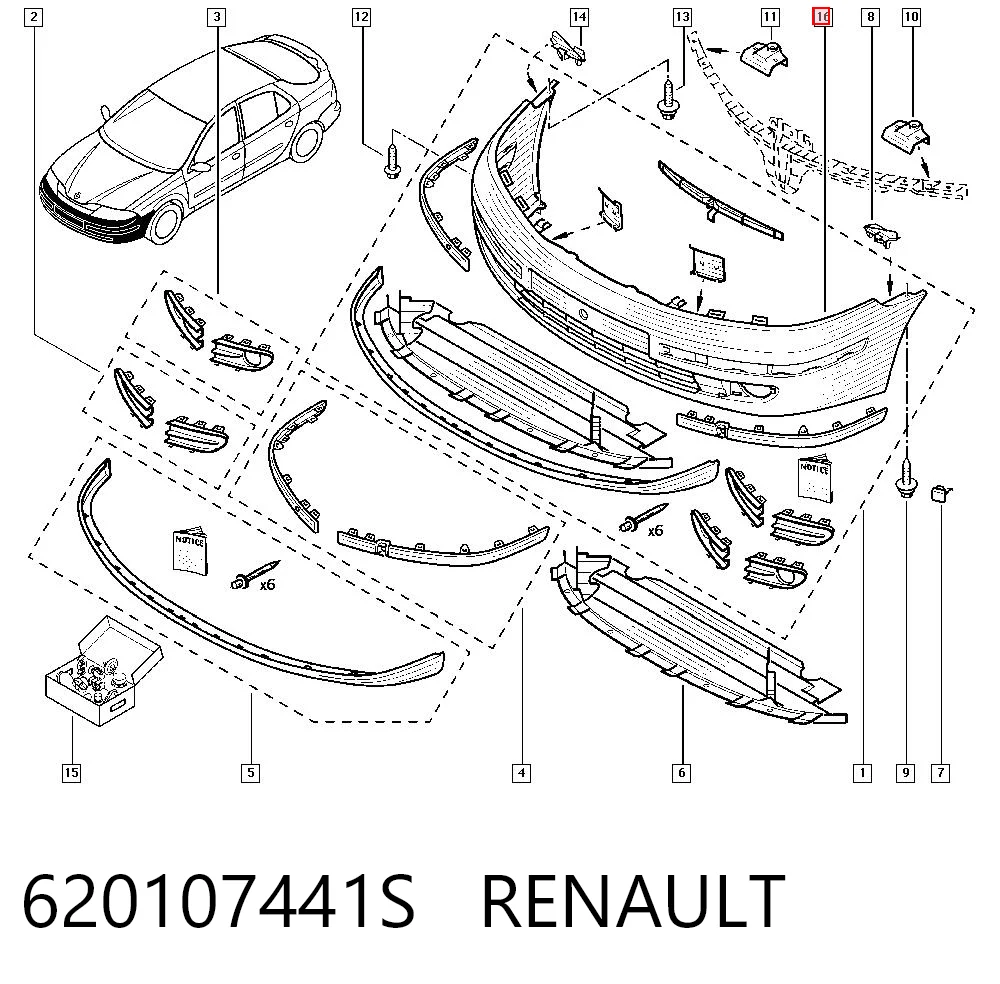  Paragolpes Renault Laguna 2