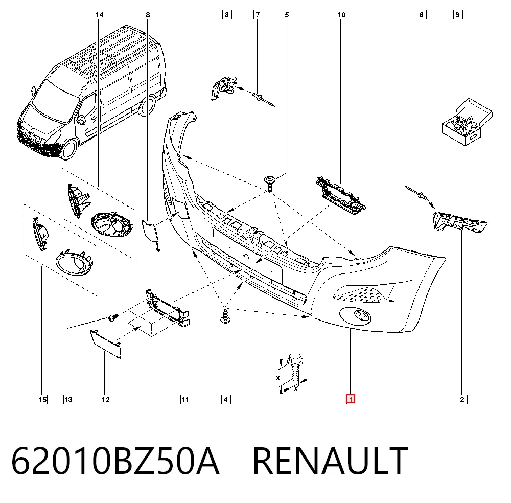 Paragolpes delantero Renault Master III (2010-2024)