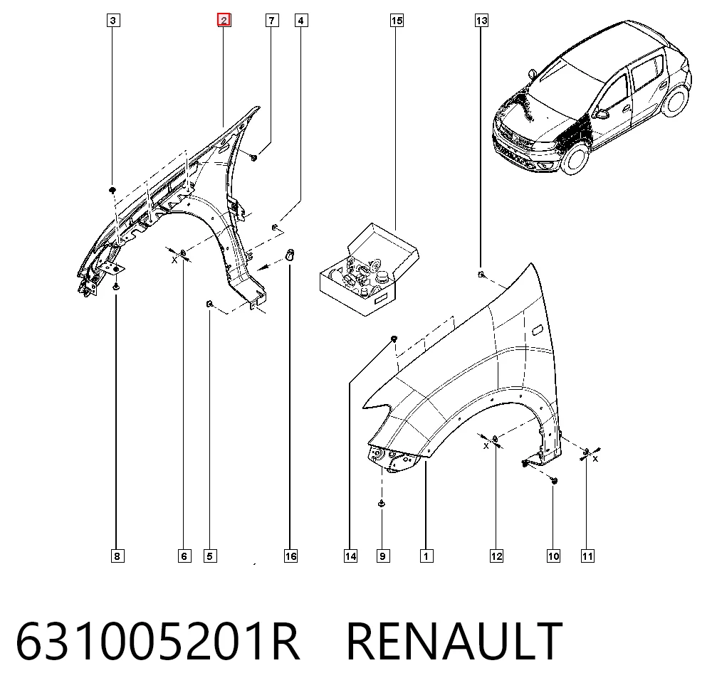 Aleta 631002194R Nissan/Infiniti