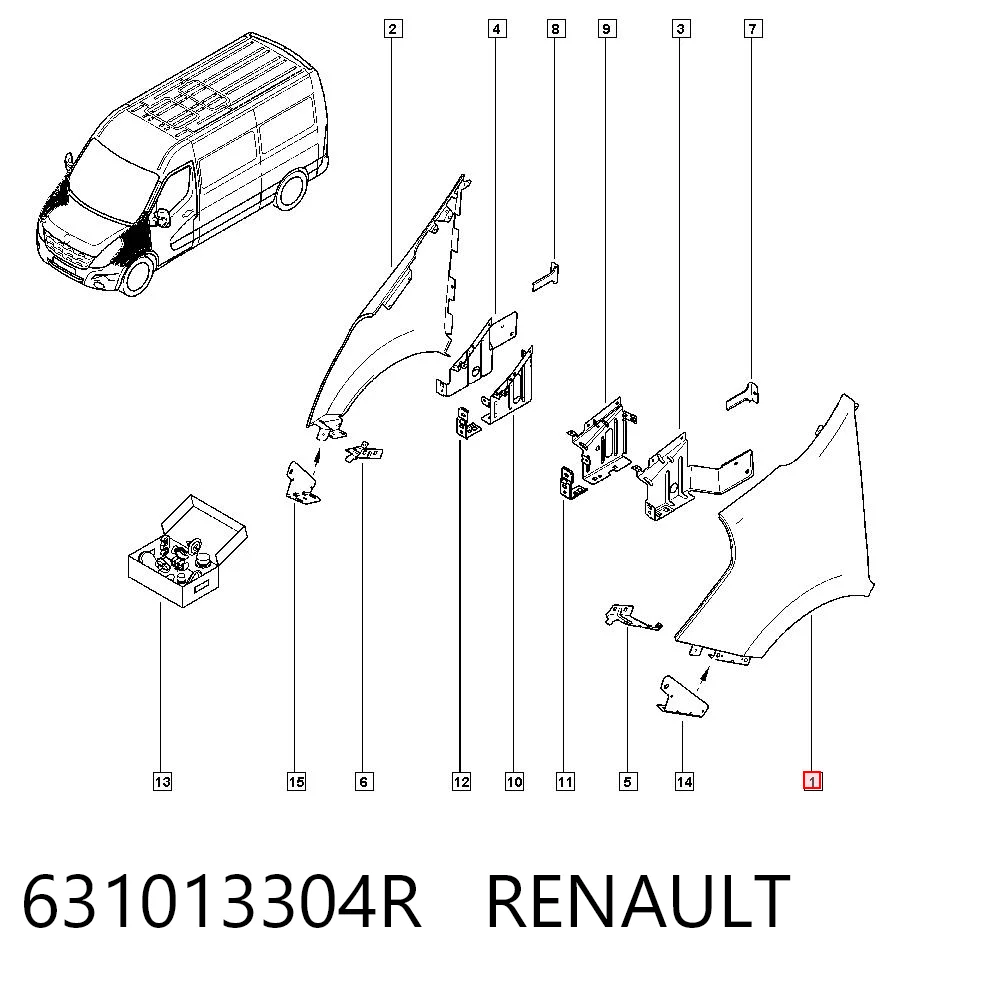 Comprar Aleta delantera izquierda Renault Master III FV a bajo precio